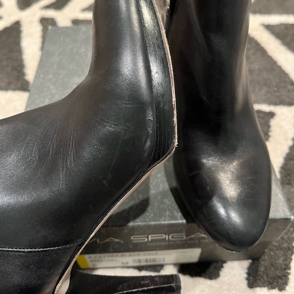 Via Spiga black calfskin ankle boots - Picture 6 of 7